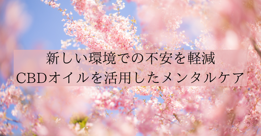 新しい環境での不安を軽減|CBDオイルを活用したメンタルケア
